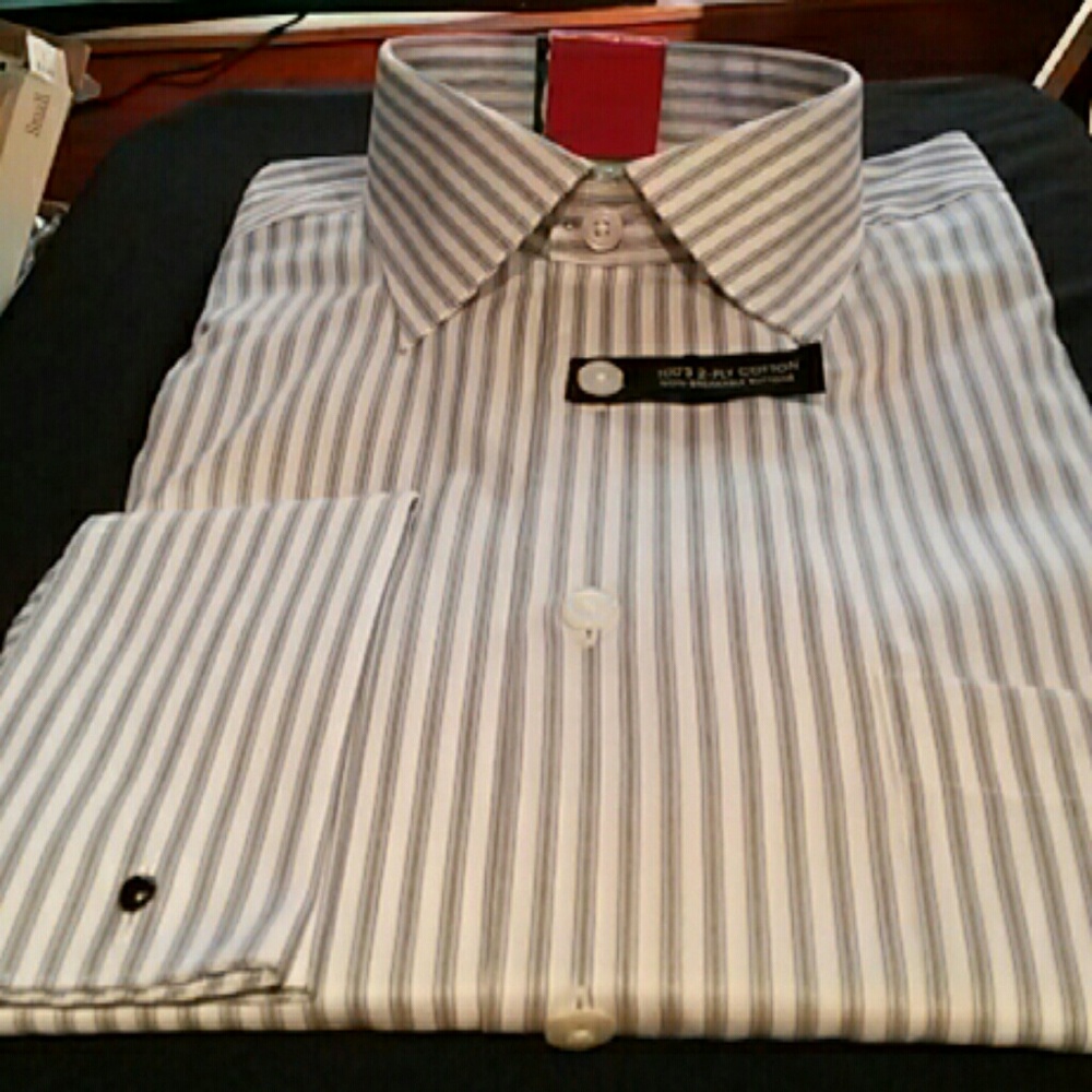 BRAND NEW! PRONTO UOMO french cuff dress shirt